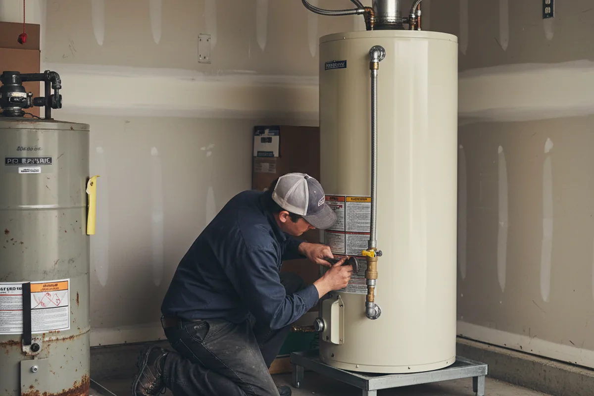 Water heater and shutoff valve replacement in Kimmswick